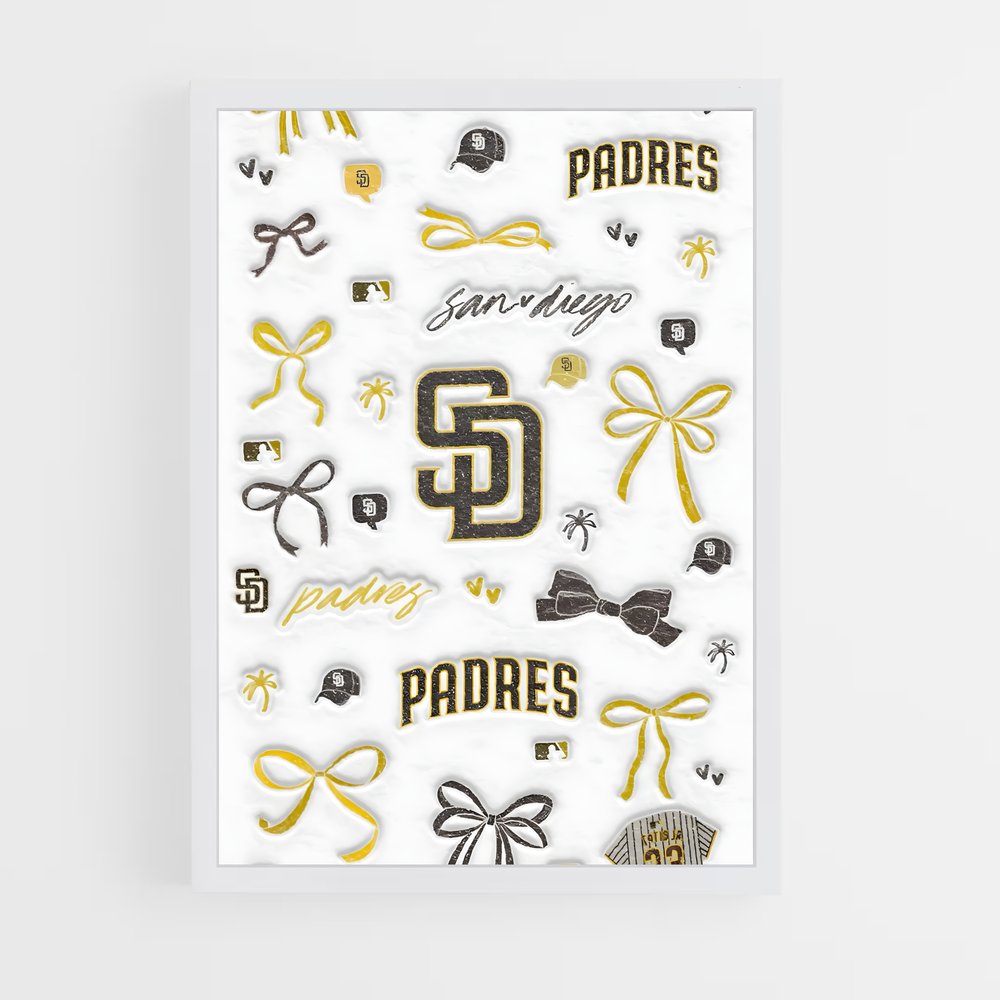 Poster Padres Power – affiche Baseball (vue 3)